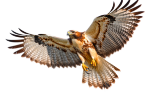 Hawk soaring with wings spread wide png