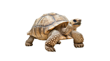 Tortoise walking in white background environment png