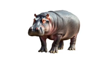 Hippo standing calmly in a natural setting png