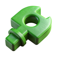 extraordinary modern Green 3d Printed Tool Cutout Element genuine png
