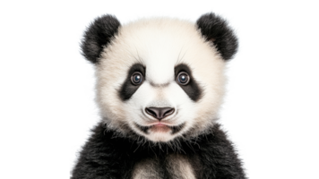 Cute panda cub with big sparkling eyes png