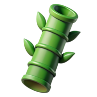 impressive abstract Green Bamboo Stalk Cutout Isolated with Segmented Shape detailed png