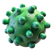 elegant vintage Green Artificial Life Form Microscopic View Transparent Background png