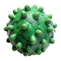 impressive abstract Green Artificial Life Form Microscopic View Transparent Background genuine png