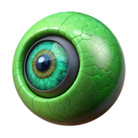 vibrant vintage Green Bio Cybernetic Eye Close Up Transparent Background original png