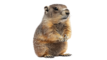 Marmot standing proudly with paws clasped together png