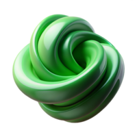 beautiful modern Green Dynamic Flow Isolated Transparent Background genuine png