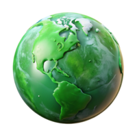 beautiful modern Green Earth with Atmosphere Transparent high resolution png
