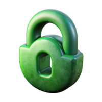 impressive classic Green Encryption Symbol with Gradient Effect Isolated high quality png
