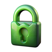 elegant artistic Green Encryption Symbol with Gradient Effect Isolated authentic png
