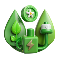 stunning abstract Green Energy Concept Icons Set Transparent authentic png