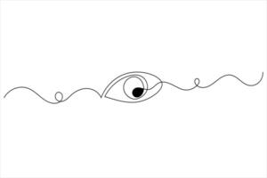 Human eye one line art vector