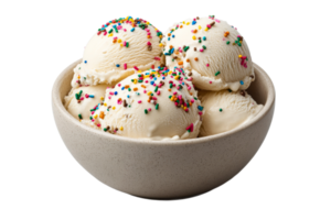 Bowl of ice cream with sprinkles png