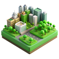 dramatic modern Green Infrastructure for Resilient Urban Spaces Transparent Background detailed png