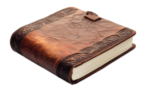 Craftsmanship displayed in a leather bound journal png