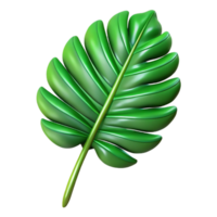 magnificent minimalist Green Palm Leaf Isolated with Tropical Vibe detailed png