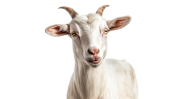 Goat close up on white background png