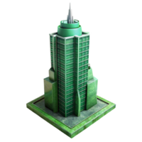 extraordinary creative Green Skyscraper Modern Design Transparent Background Element exclusive png