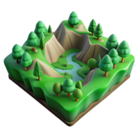 serene abstract Green Valley Aerial View Cutout Soft Lighting original png