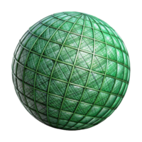 impressive rustic Green Wireframe Sphere Isolated on Transparent Background premium png