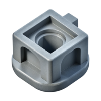 beautiful creative Grey 3d Printed Part Isometric View Transparent Background professional png