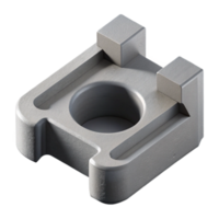 extraordinary contemporary Grey 3d Printed Part Isometric View Transparent Background detailed png