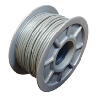 serene modern Grey Abs Filament Spool Close Up Transparent Background genuine png