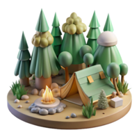 impressive classic Group Camping in Forest Cutout high resolution png