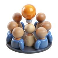 wonderful rustic Group Huddle Brainstorming Ideas Isolated professional png