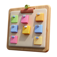 extraordinary vintage Group Project Brainstorming Board Cutout with Colorful Sticky Notes png