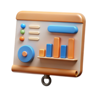 stunning traditional Group Project Presentation Screen Cutout with Chart Data authentic png