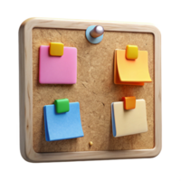 extraordinary modern Group Project Brainstorming Board Cutout with Colorful Sticky Notes detailed png