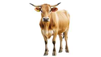 Brown cow standing in a bright background png