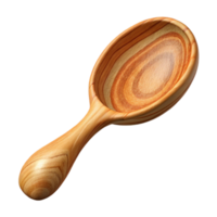 wonderful classic Handcrafted Wooden Spoon Top View Cutout with Smooth Texture genuine png