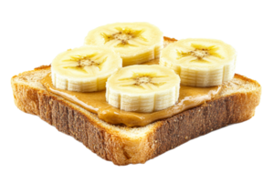 Peanut butter banana toast prep png