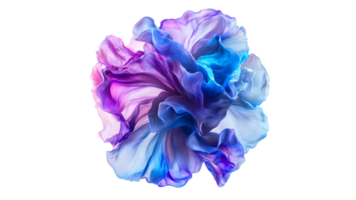 Vibrant abstract flower with flowing petals png