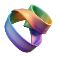 elegant traditional Hand Dyed Silk Ribbon with Gradient Color Isolated exclusive png