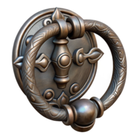 vibrant classic Hand Forged Iron Door Handle with Decorative Details Isolated Element high quality png