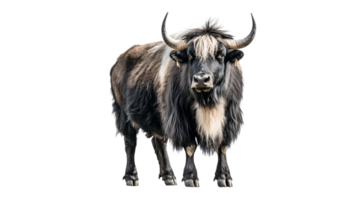 Yak standing in a clear background during daytime png