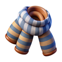 wonderful abstract Hand Knitted Scarf with Fringe Warm Color Palette Isolated on Transparent Background professional png