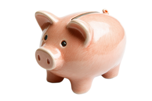 Ceramic piggy bank for saving coins and money transparent png