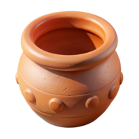 magnificent artistic Handmade Clay Pot Terracotta Color Transparent Background professional png
