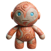 extraordinary traditional Handmade Clay Figure Abstract Design Transparent Background detailed png