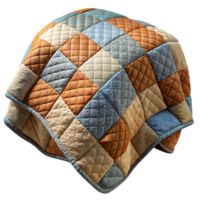 stunning classic Handmade Quilt Front View Transparent Background with Patchwork Design high resolution png