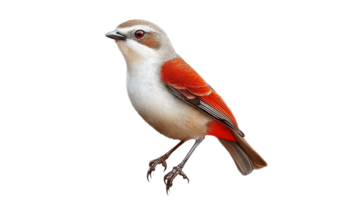 Colorful bird with red and gray feathers in view png
