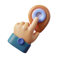 dramatic classic Hand Pointing at Virtual Button Cutout authentic png