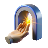 elegant rustic Hand Reaching Into Portal Blue Energy Isolated Element high quality png