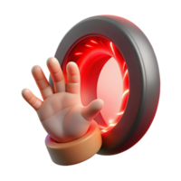 impressive classic Hand Reaching Out From Portal Red Energy Isolated Element png