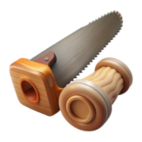 beautiful abstract Hand Saw and Log Side Angle Cutout with Realistic Texture high quality png