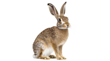 Rabbit sitting calmly with alert expression png